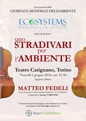 uno stradivari per l'ambiente - teatro carignano 2014 - walter comello