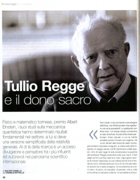 Tullio Regge e il dono sacro - walter comello