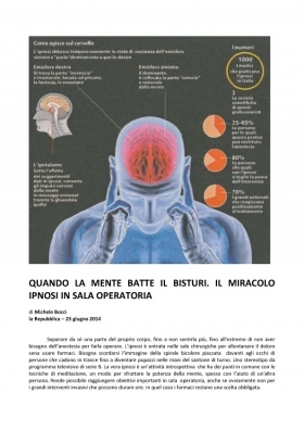 QUANDO LA MENTE BATTE IL BISTURI. IL MIRACOLO IPNOSI IN SALA OPERATORIA - walter comello