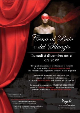 CENA AL BUIO E DEL SILENZIO - 5 dicembre 2016 - walter comello