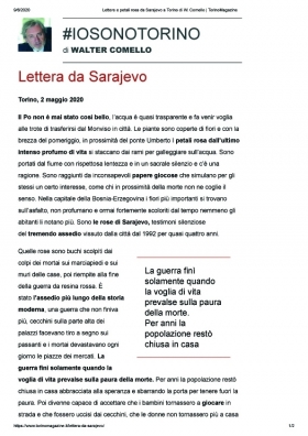 lettera da sarajevo - walter comello