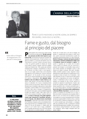 FAME E GUSTO, DAL BISOGNO AL PRINCIPIO DEL PIACERE - walter comello