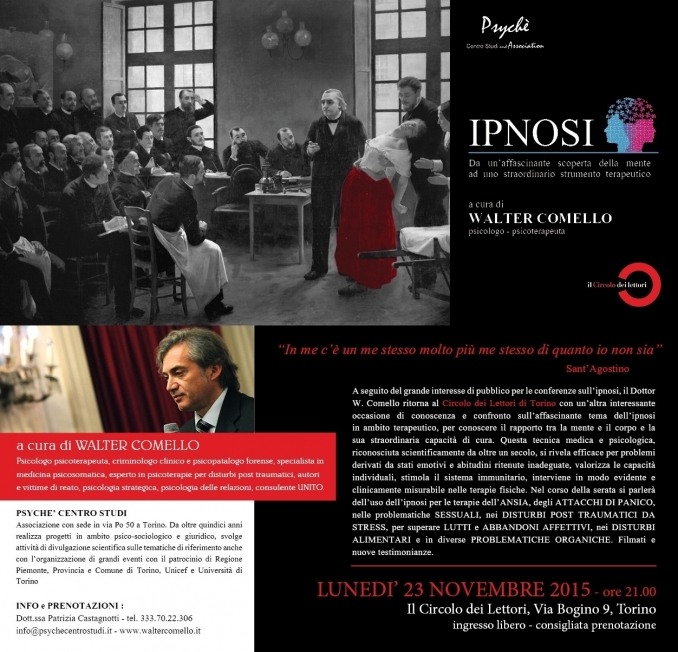 Ipnosi - Salone d'Onore Circolo dei Lettori - Torino 23 novembre 2015 - walter comello