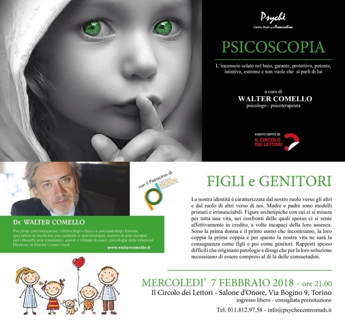 Psicoscopia - Figli e genitori - torino - 7 febbraio - walter comello