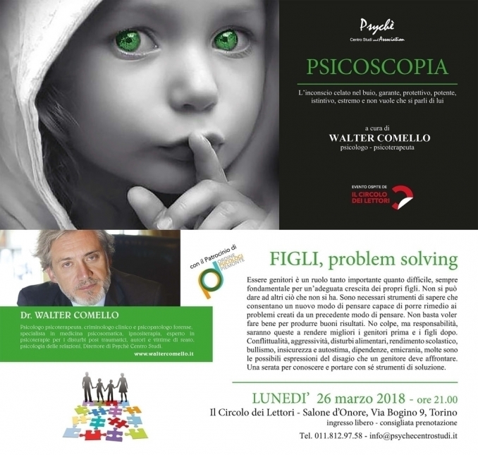 FIGLI, PROBLEM SOLVING - TORINO - 26 MARZO - walter comello