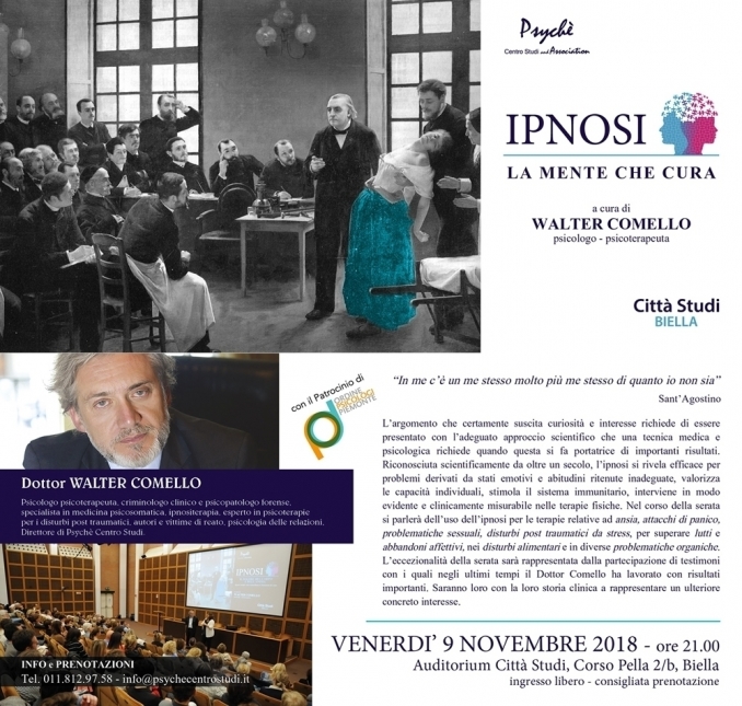 ipnosi la mente che cura - biella 9 novembre - walter comello