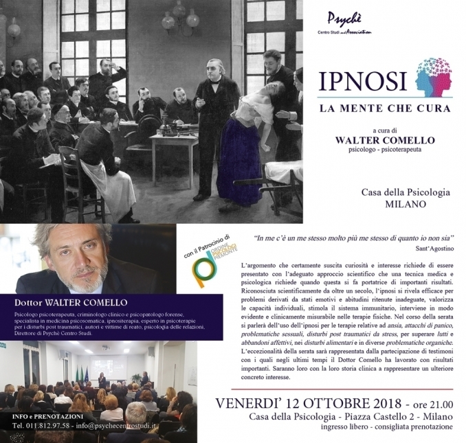 IPNOSI. LA MENTE CHE CURA - milano 12 ottobre - walter comello