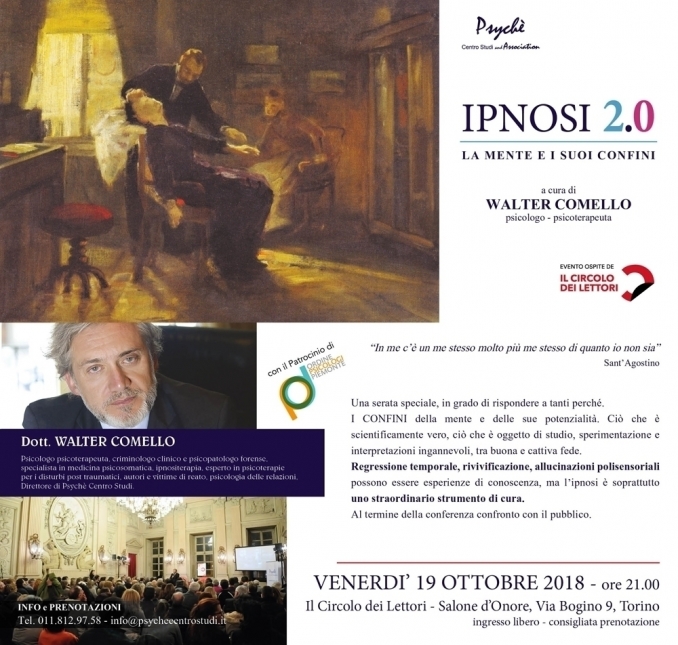 IPNOSI 2.0 LA MENTE E I SUOI CONFINI - TORINO 19 OTTOBRE - walter comello