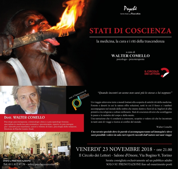 STATI DI COSCIENZA - 23 NOVEMBRE - walter comello