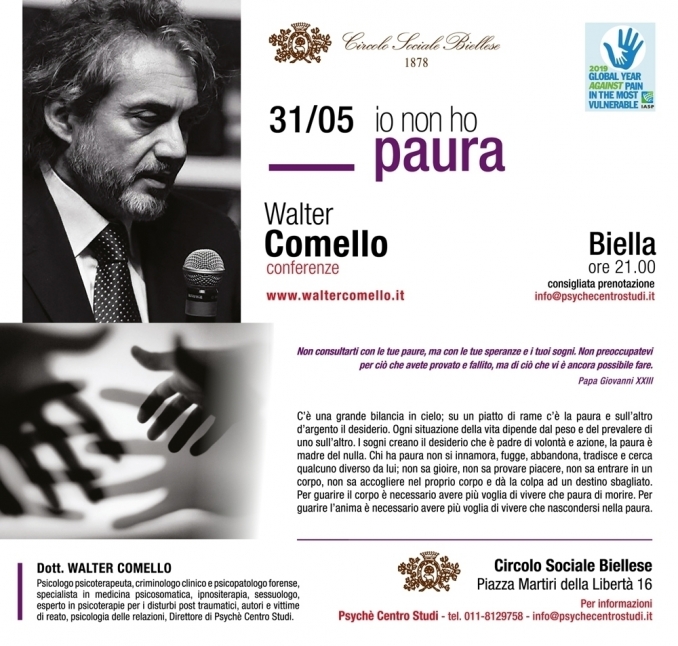 IO NON HO PAURA - BIELLA 31 MAGGIO - walter comello