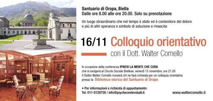 colloquio orientativo a biella - 16 novembre - walter comello