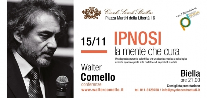 ipnosi la mente che cura - Biella 15 novembre - walter comello