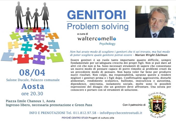Genitori. Problem Solving - Aosta 8 aprile - walter comello