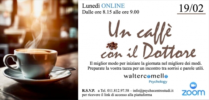 un caffè con il Dottore - 19 febbraio - online su zoom - walter comello