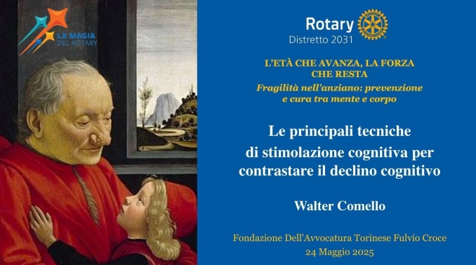 L'età che avanza, la forza che resta - 24 maggio - walter comello