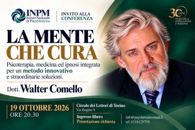 la mente che cura - 19 ottobre - walter comello